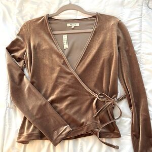 Madewell velvet wrap long sleeve